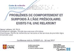 PROBLÈMES DE COMPORTEMENT ET SURPOIDS À L'ÂGE PRÉSCOLAIRE: EXISTE-T-IL UNE RELATION? - CERSSPL