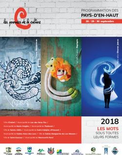 PAYS-D'EN-HAUT PROGRAMMATION DES - Ville Saint-Sauveur