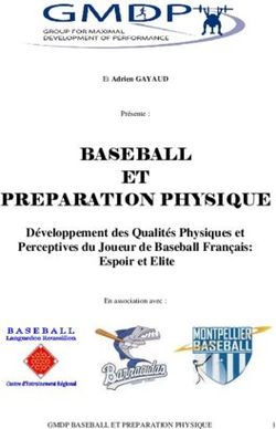 BASEBALL ET PREPARATION PHYSIQUE - Développement des Qualités Physiques et Perceptives du Joueur de Baseball Français: Espoir et Elite