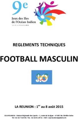 FOOTBALL MASCULIN REGLEMENTS TECHNIQUES - LA REUNION : 1er au 8 ao&ucirc;t 2015
