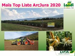 Ma&iuml;s Top Liste ArcJura 2020 - landi arc jura