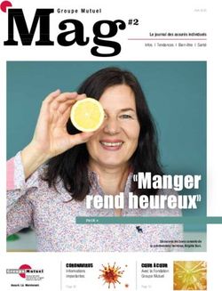 "Manger rend heureux" - CORONAVIRUS Informations importantes - Groupe Mutuel