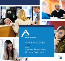 GUIDE D'ACCUEIL 2019 Centres Hopitaliers Groupe Jolimont