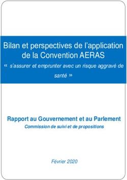 Bilan et perspectives de l'application de la Convention AERAS - Rapport au Gouvernement et au Parlement - Convention ...