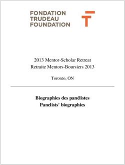 Biographies des pan&eacute;listes Panelists' biographies - 2013 Mentor-Scholar Retreat Retraite Mentors-Boursiers 2013