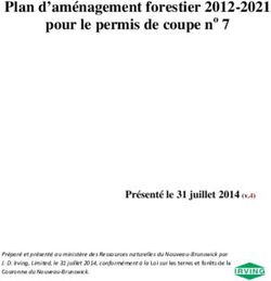Plan d'aménagement forestier 2012-2021 pour le permis de coupe no 7
