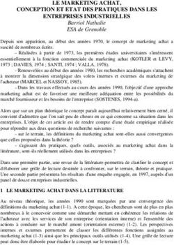 LE MARKETING ACHAT, CONCEPTION ET ETAT DES PRATIQUES DANS LES ENTREPRISES INDUSTRIELLES