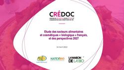 Etude des secteurs alimentaires et cosmétiques " biologique " français, et des perspectives 2027 - 14 Avril 2022 - Quel futur pour le secteur Bio ...