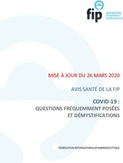 COVID-19 : QUESTIONS FR&Eacute;QUEMMENT POS&Eacute;ES ET D&Eacute;MYSTIFICATIONS - MISE &Agrave; JOUR DU 26 MARS 2020 AVIS SANT&Eacute; DE LA FIP