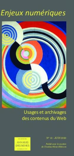 Enjeux num&eacute;riques - Usages et archivages des contenus du Web ANNALES - Les Annales des ...