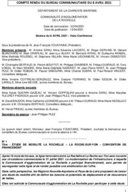 COMPTE RENDU DU BUREAU COMMUNAUTAIRE DU 8 AVRIL 2021
