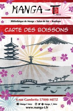 Carte des boissons - Manga-T