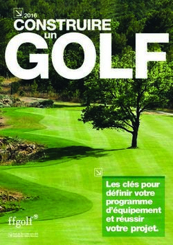 Les clés pour définir votre programme d'équipement et réussir - votre projet 2016 - Fédération française de golf