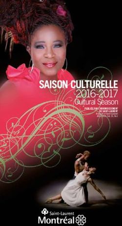 SaiSon culturelle 2016-2017 Cultural Season - Ville de Montréal