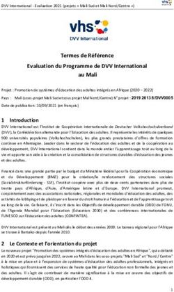Termes de R&eacute;f&eacute;rence Evaluation du Programme de DVV International au Mali