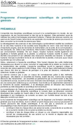 PRÉAMBULE Programme d'enseignement scientifique de première générale