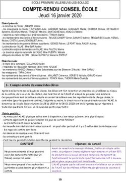 COMPTE-RENDU CONSEIL ÉCOLE - Jeudi 16 janvier 2020