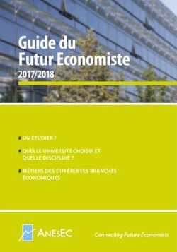 Guide du Futur Economiste - 2017/2018 # OÙ ÉTUDIER ? # QUELLE UNIVERSITÉ CHOISIR ET - ANESEC
