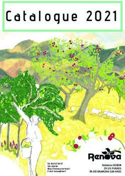 CATALOGUE 2021 - ZA LES PLAGNES 09 350 DAUMAZAN-SUR-ARIZE F&eacute;d&eacute;ration RENOVA