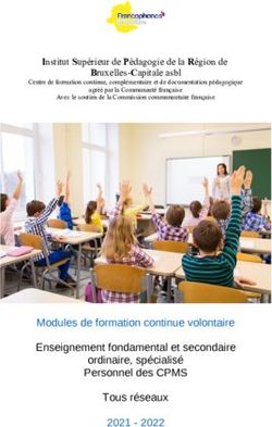 Modules de formation continue volontaire Enseignement fondamental et secondaire ordinaire, sp&eacute;cialis&eacute; Personnel des CPMS Tous r&eacute;seaux 2021 2022 ...