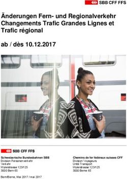 Änderungen Fern- und Regionalverkehr Changements Trafic Grandes Lignes et Trafic régional ab / dès 10.12.2017 - Fahrplanentwurf