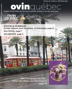 154E CONVENTION DE L'ASI : WHEN THE SHEEP GO MARCHING IN, NOUVELLE RUBRIQUE PORTRAIT RÉGIONAL, DANS CE NUMÉRO : LA MONTÉRÉGIE, PAGE 12 RGA CEPOQ ...