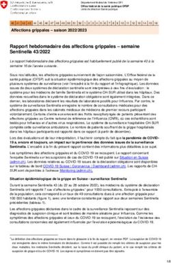 Rapport hebdomadaire des affections grippales - semaine Sentinella 43/2022 - BAG