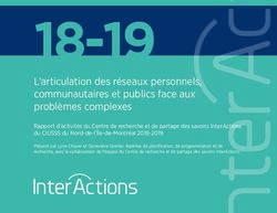 18-19 L'articulation des réseaux personnels, communautaires et publics face aux problèmes complexes