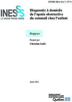 Diagnostic à domicile de l'apnée obstructive du sommeil chez l'enfant - Rapport Christine Lobè