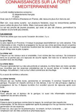 CONNAISSANCES SUR LA FORET MEDITERRANEENNE