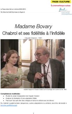 Madame Bovary Chabrol et ses fidélités à l'infidèle - UNIL