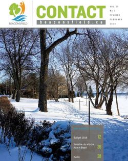 26 12 DANS CE NUMÉRO IN THIS ISSUE - Budget 2018 Semaine de relâche March Break - Beaconsfield