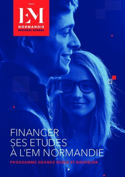 FINANCER SES ETUDES À L'EM NORMANDIE - PROGRAMME GRANDE ÉCOLE ET BACHELOR