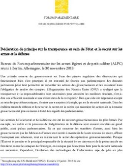 Déclaration de principe sur la transparence au sein de l'état et le secret sur les armes et la défense Bureau du Forum parlementaire sur les armes ...