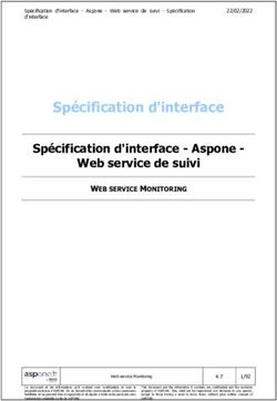 Spécification d'interface - Spécification d'interface - Aspone - Web service de suivi