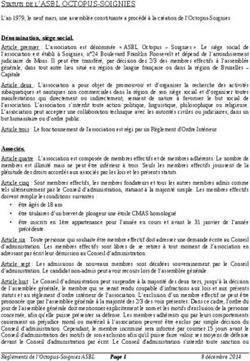 STATUTS DE L' ASBL OCTOPUS-SOIGNIES