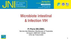Microbiote intestinal & Infection VIH - Pr Pierre DELOBEL Service des Maladies Infectieuses et Tropicales - Infectiologie