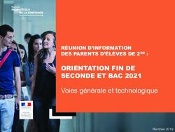 ORIENTATION FIN DE SECONDE ET BAC 2021 - Voies générale et technologique RÉUNION D'INFORMATION DES PARENTS D'ÉLÈVES DE 2DE : Lycée Jean ...