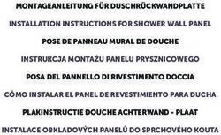 MONTAGEANLEITUNG F&Uuml;R DUSCHR&Uuml;CKWANDPLATTE INSTALLATION INSTRUCTIONS FOR SHOWER WALL PANEL POSE DE PANNEAU MURAL DE DOUCHE INSTRUKCJA MONTAŻU PANELU ...