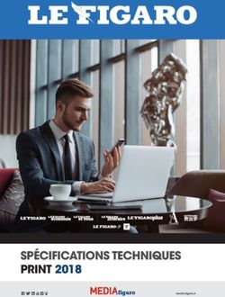 SPÉCIFICATIONS TECHNIQUES PRINT 2018