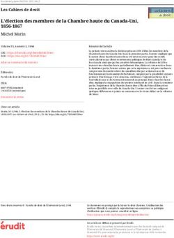 L'élection des membres de la Chambre haute du Canada-Uni, 1856-1867 - Érudit