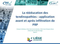 La rééducation des tendinopathies : application avant et après infiltration de - ORBi