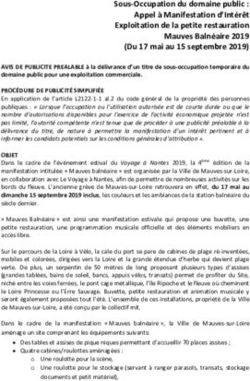 Sous-Occupation du domaine public : Appel à Manifestation d'Intérêt Exploitation de la petite restauration Mauves Balnéaire 2019 Du 17 mai au 15 ...