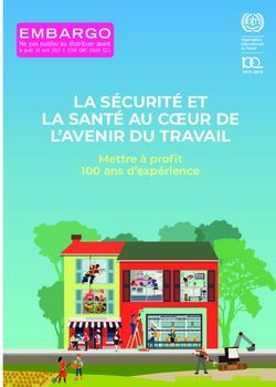 LA SÉCURITÉ ET LA SANTÉ AU CŒUR DE L'AVENIR DU TRAVAIL - ILO