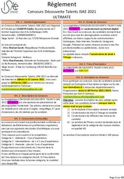 Règlement Concours Découverte Talents ISAE 2021 - Institut Supérieur des Arts Esthétiques