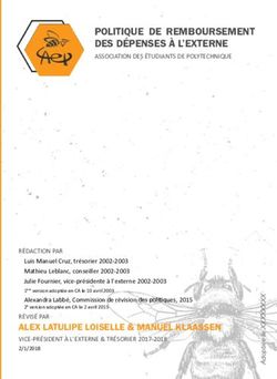 POLITIQUE DE REMBOURSEMENT DES D&Eacute;PENSES &Agrave; L'EXTERNE