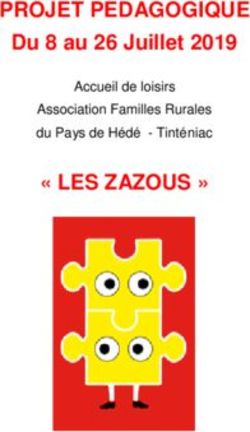 PROJET PEDAGOGIQUE " LES ZAZOUS " - Du 8 au 26 Juillet 2019 Accueil de loisirs Association Familles Rurales du Pays de Hédé - Tinténiac - Familles ...