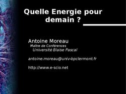 Quelle Energie pour demain ? - Antoine Moreau