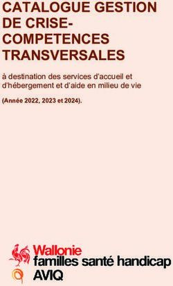 CATALOGUE GESTION DE CRISE-COMPETENCES TRANSVERSALES - &agrave; destination des services d'accueil et d'h&eacute;bergement et d'aide en milieu de vie Ann&eacute;e ...