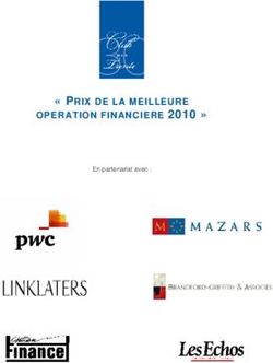 OPERATION FINANCIERE 2010 " - " PRIX DE LA MEILLEURE En partenariat avec